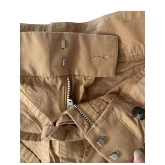 Everlane The Poplin Pleated Taper Pant Brown Caramel Size 14 - Picture 8 of 12